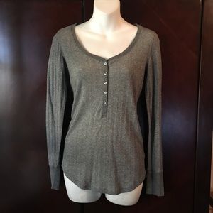 Victoria's Secret PINK grey and silver thermal top